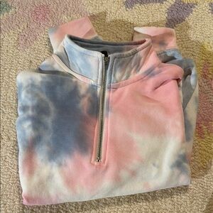 Tie-Dye Half-Zip Sweatshirt